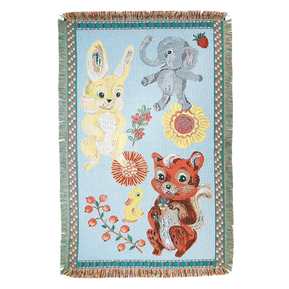 【Nathalie Lete】Tapestry Rug Squirrel-BL