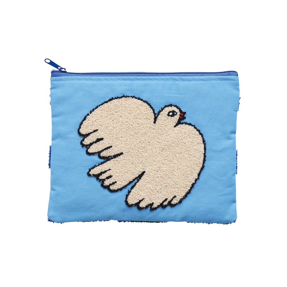 【Olya】Fluffy Flat Pouch Bird