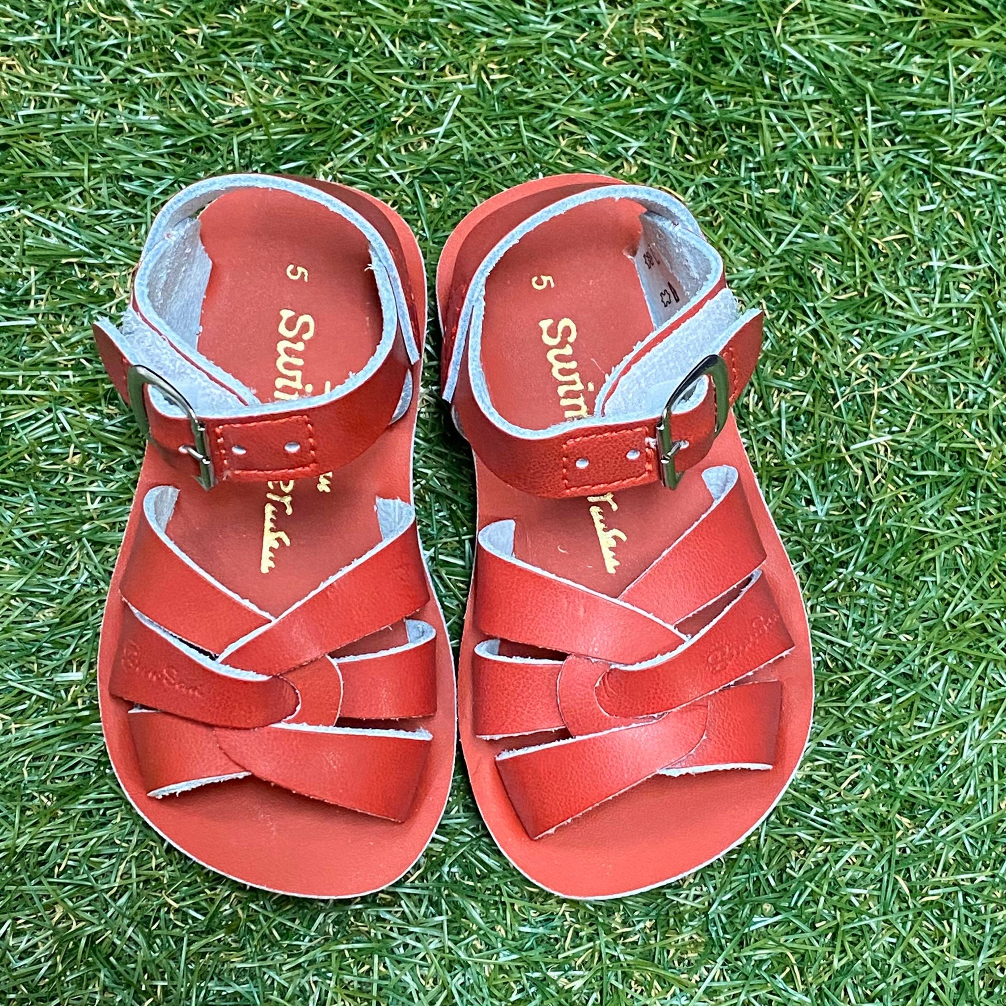 【Salt Water Sandals(ソルトウォーターサンダル)】Sun San swimmer(ベルクロ)/Red赤/13cm～22cm