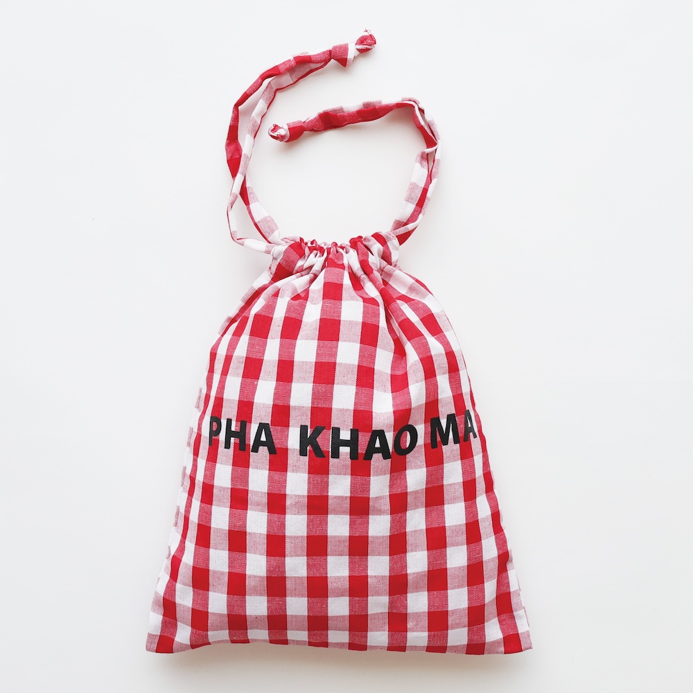 【yao】PHA KHAO MA Drawstring bag Red
