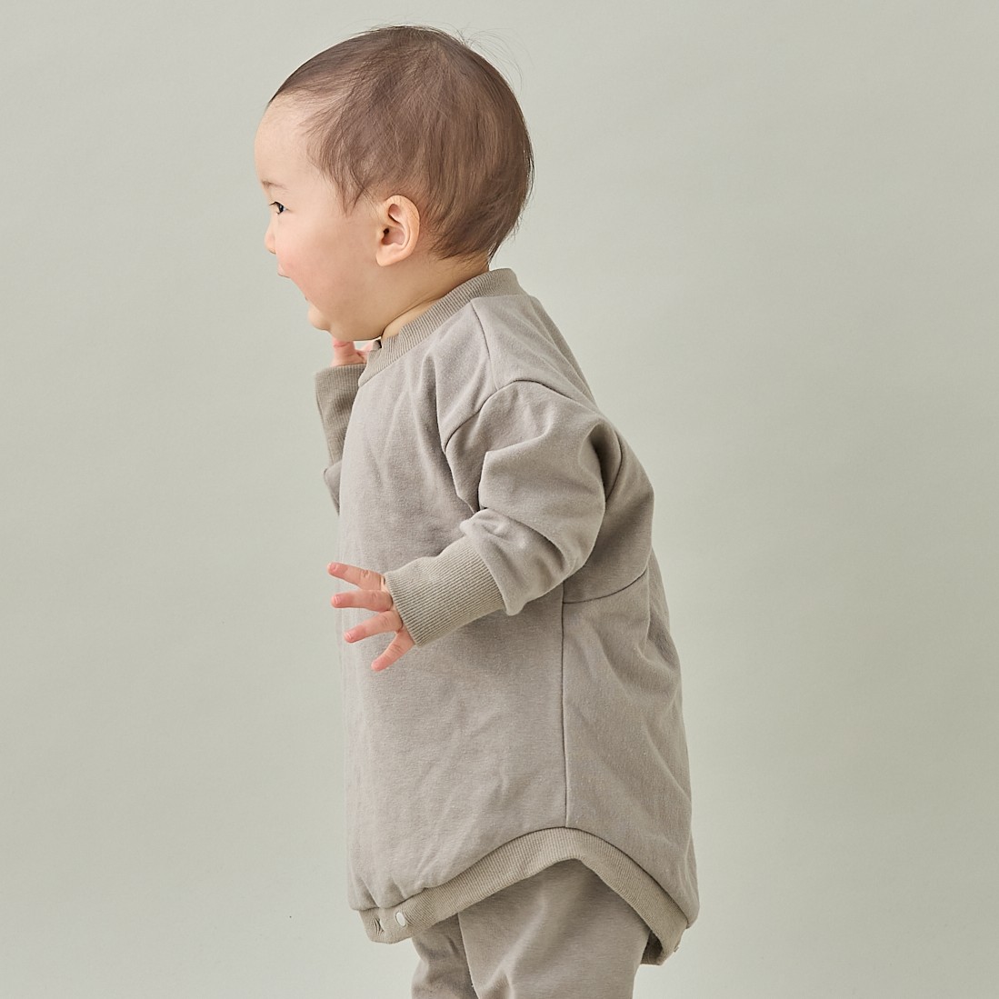 【MOUNTEN.】baby BT06-0202 stretch sweat crewneck