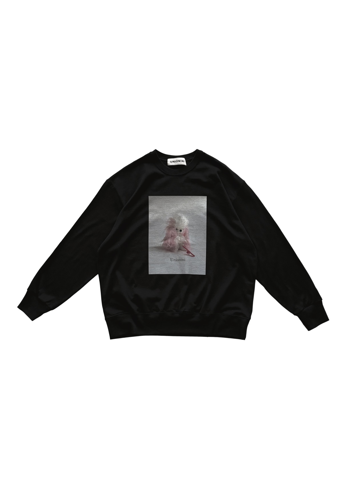 【UNIONINI】CS-095 photo print long sleeved tee black キッズ～大人まで