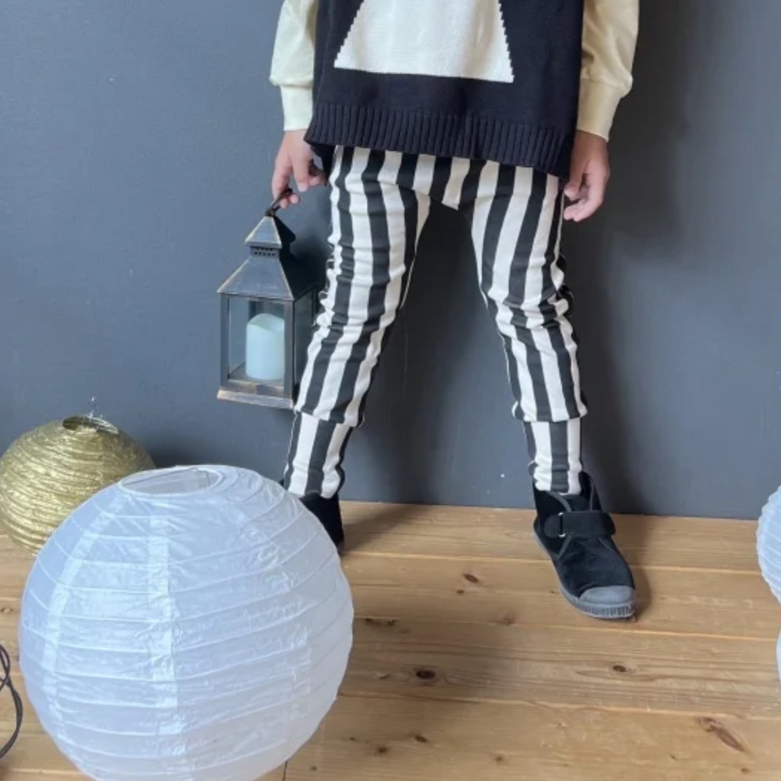 【arkakama】 AKL00011  BASIC : CIRCUS SPD LEGGINGS(IVORY x BLACK)