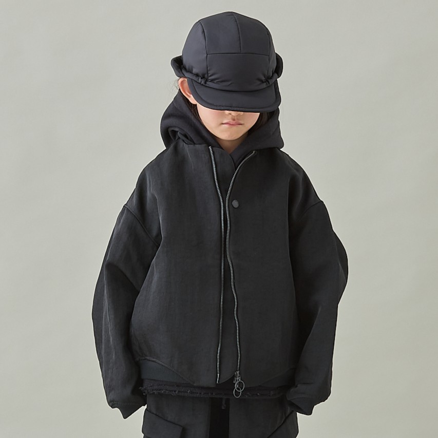 【MOUNTEN.】MB39-1801 bright twill zip blouson/black