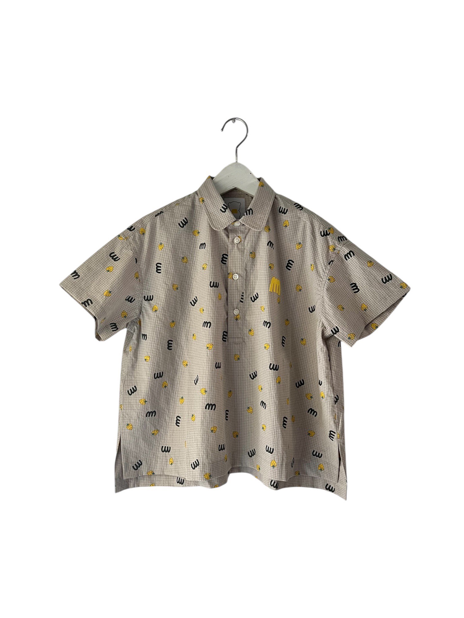 【minnano×frankygrow】MF26SSH-004 M&SB PATTERNED PULLOVER SHIRT/BEIGE