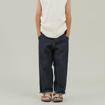 【MOUNTEN.】MP14-1210 wide cropped jeans (organic cotton)