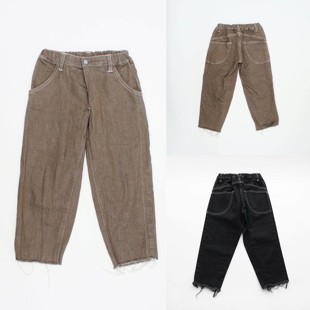 【MOUNTEN.】MP14-1210 wide cropped jeans (organic cotton)