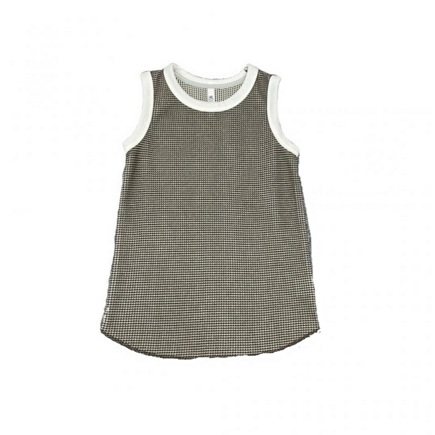 【MOUNTEN.】MT48-1315 bicolor waffle tanktop