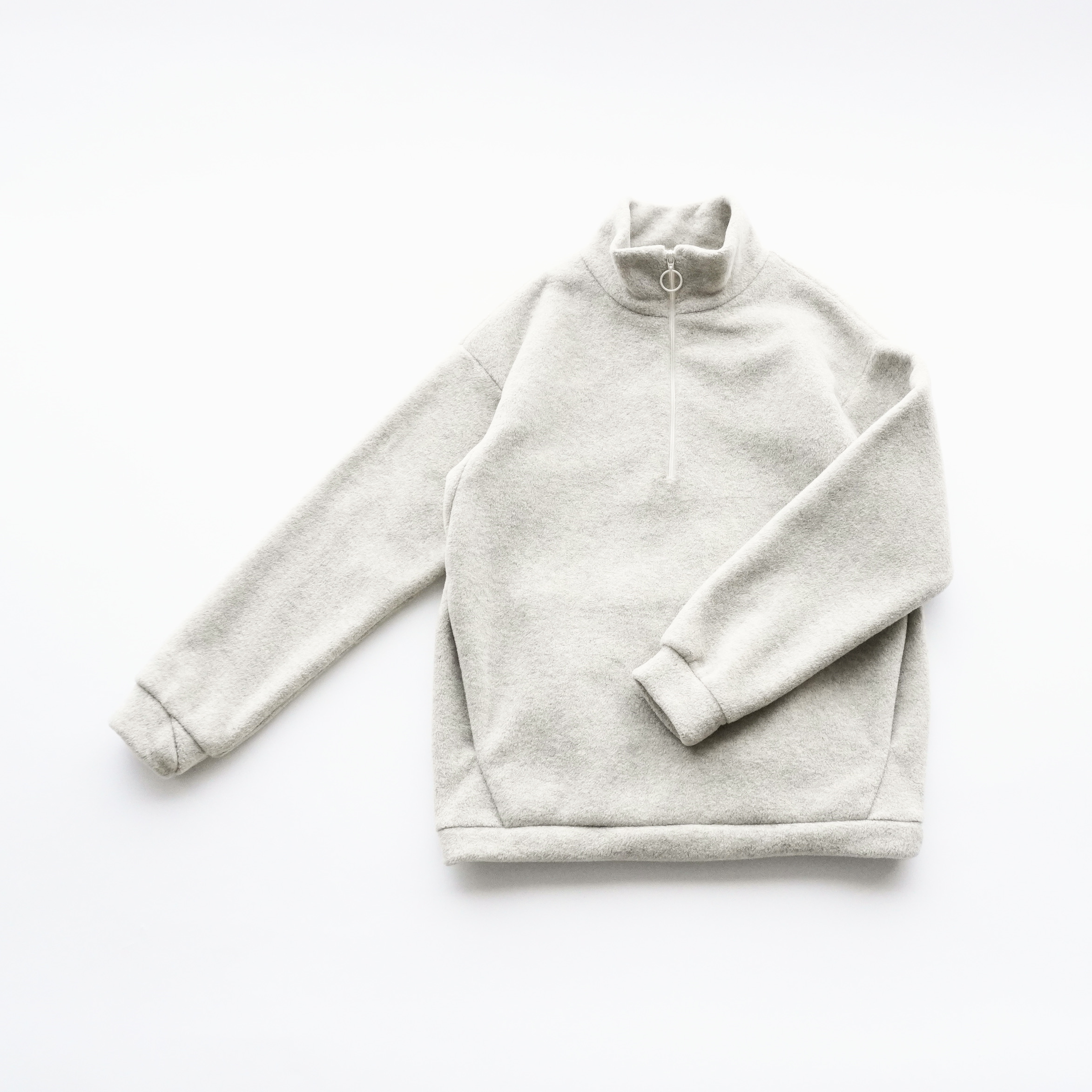 【MOUNTEN.】MT84-1823 melange fleece half zip/おとな