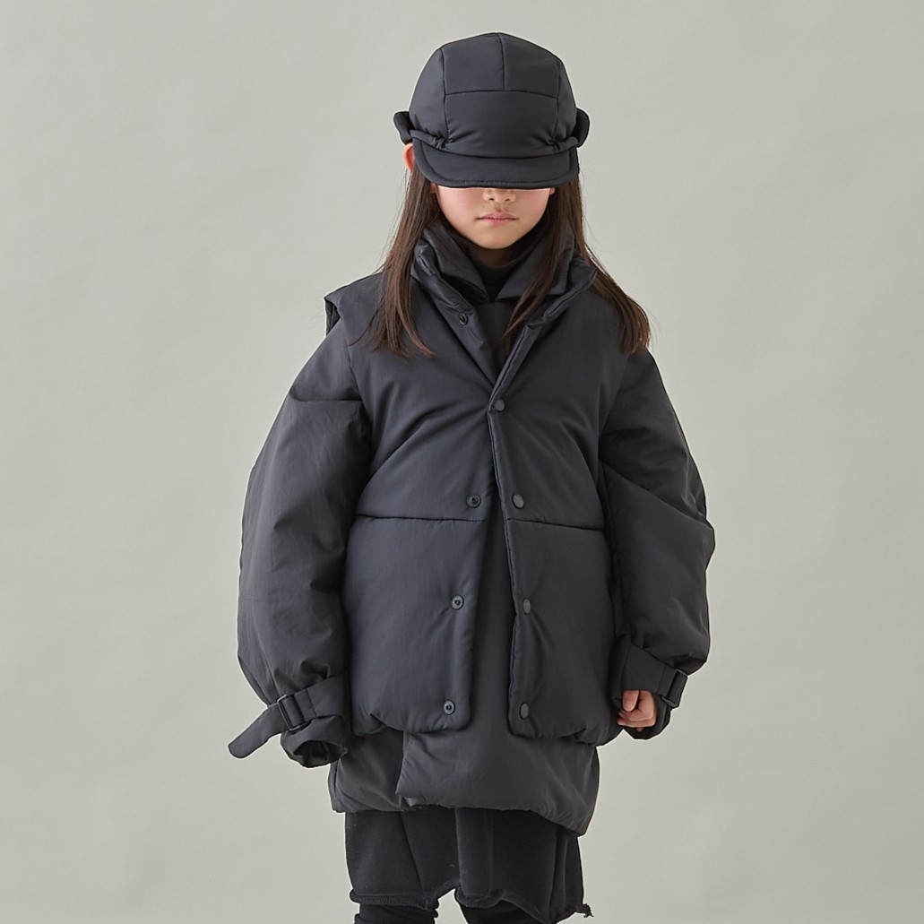 【MOUNTEN.】MV02-1804 puff vest/black