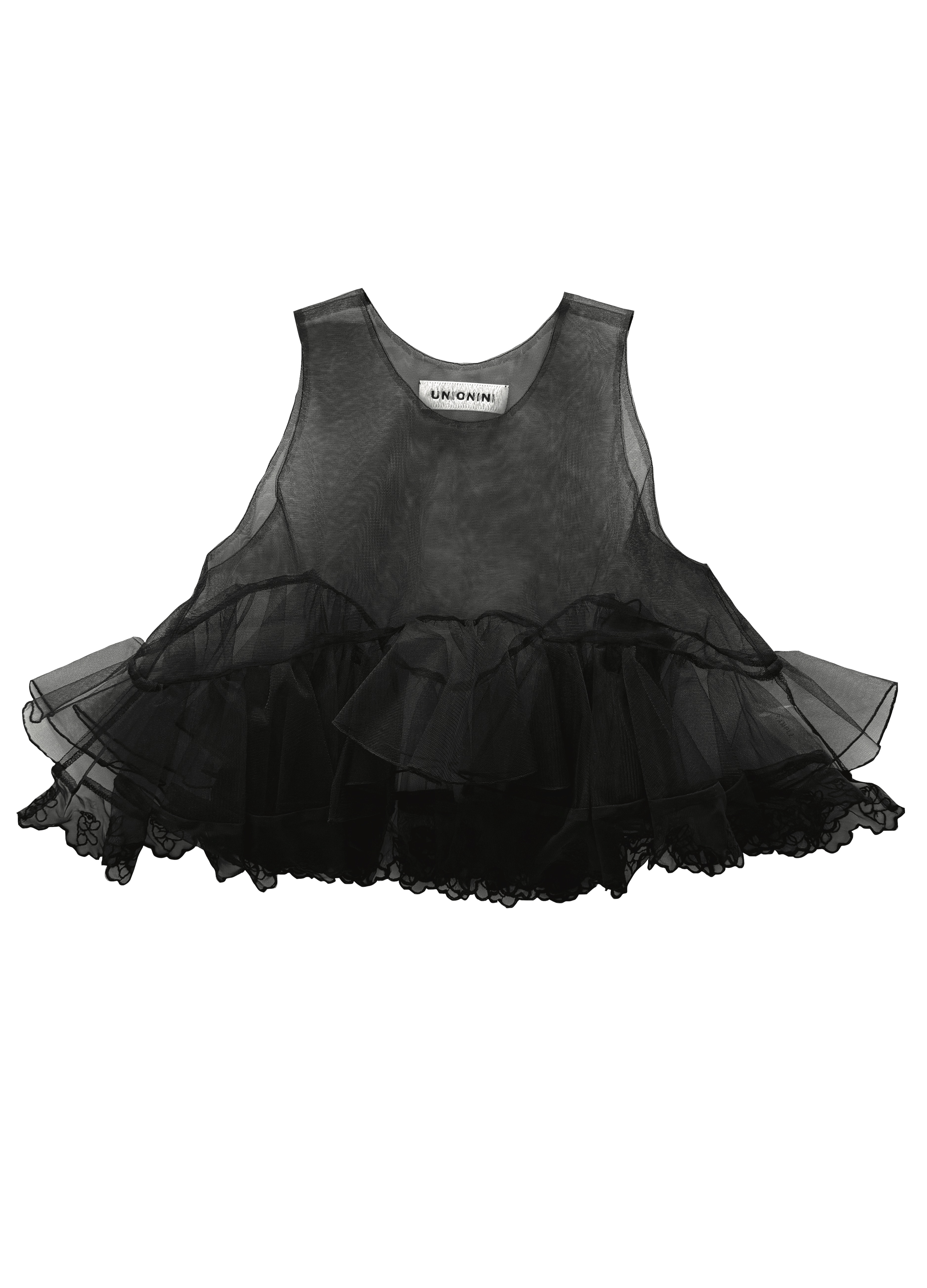 【UNIONINI】OP-098 teddybear lace tulle one piece /black