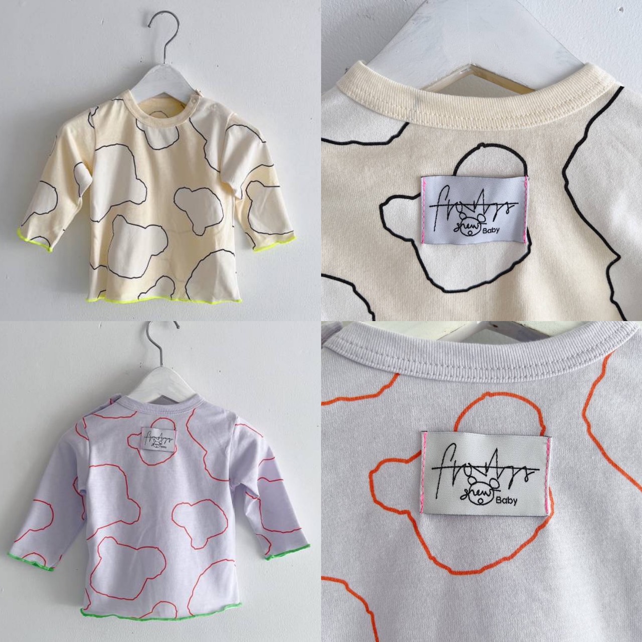 【frankygrow】fgby23bb#05 Face Bear L/S TEE