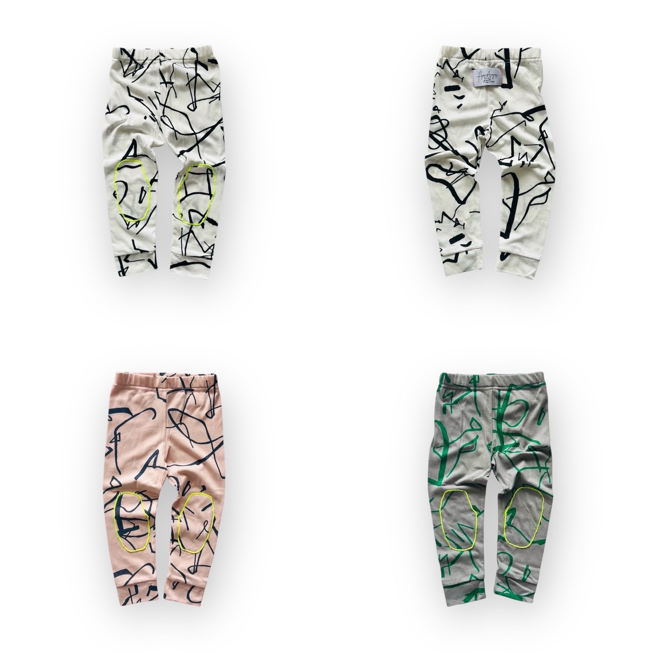 【frankygrow】fgby24bb#17 キッズサイズ ORG.Pt Knee Patch Leggings