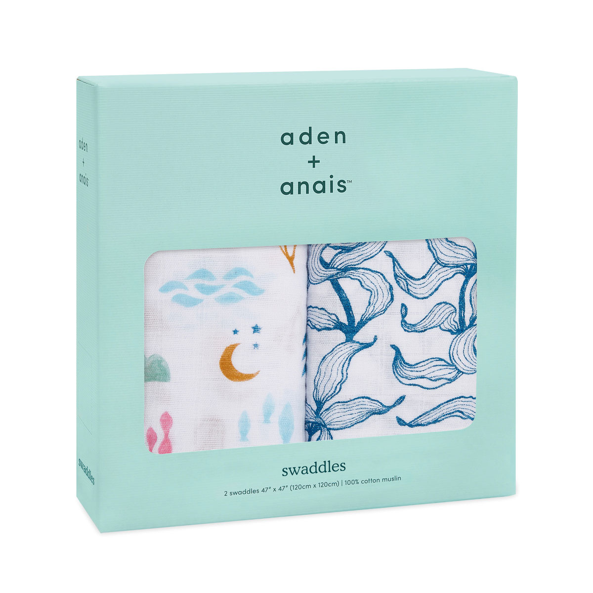 【aden + anais】ガーゼおくるみclassic swaddles 2pack/salty kisses/正規品