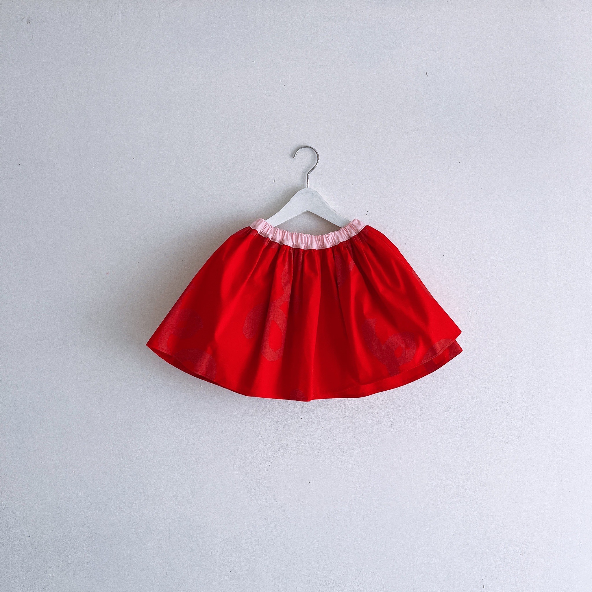 【frankygrow】24FWBT-346 ORG.PT GURUGURU AIRY SKIRT/RED