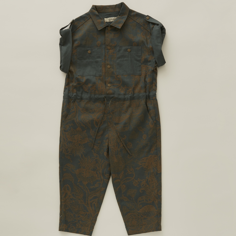 【eLfinFolk】1st入荷済 elf-231F04 FLORA Cotton linen All in one