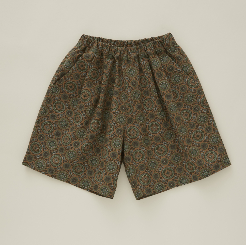【eLfinFolk】elf-231F42 Medallion wide shorts