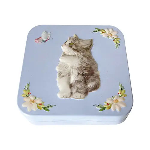 子猫 ミニ缶 / ブルー