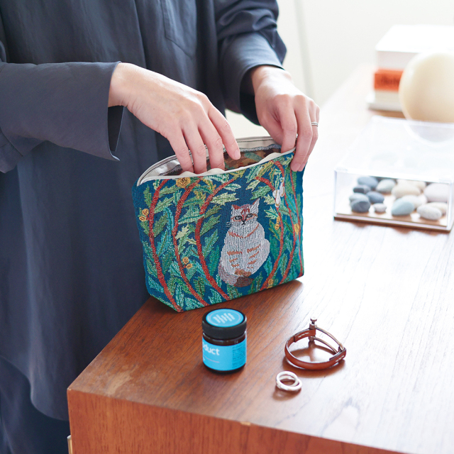 【松尾ミユキ】Travel pouch Butterfly cat