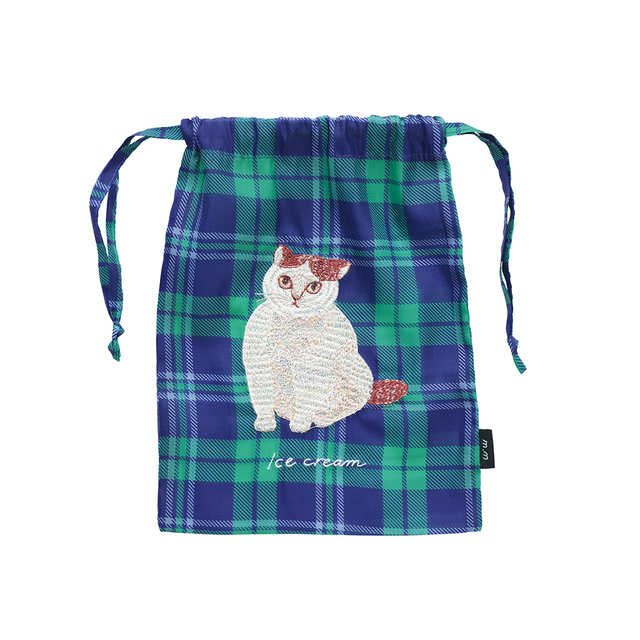 【松尾ミユキ】Sheer Drawstring pouch Momo