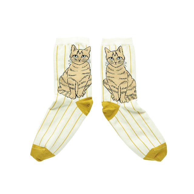 【松尾ミユキ】Stripe socks Noisettes