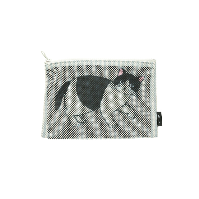 【松尾ミユキ】Stripe Mesh flat pouch Pepper
