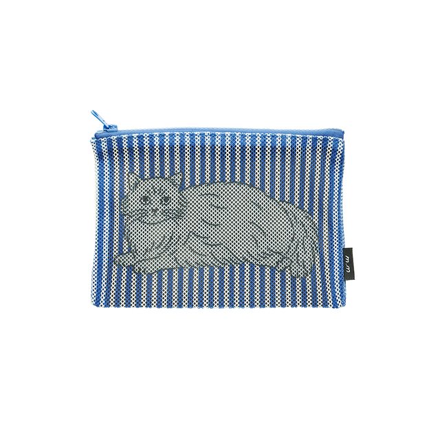【松尾ミユキ】Stripe Mesh flat pouch Chloe