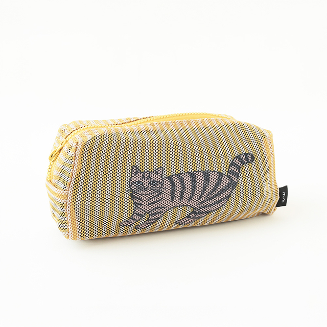 【松尾ミユキ】Stripe Mesh pouch Noisettes