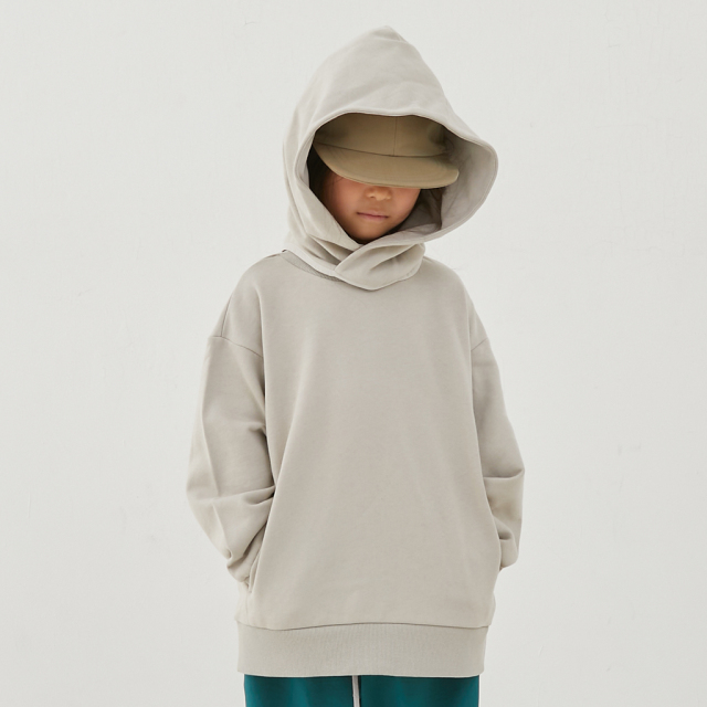 【MOUNTEN.】22W-MT70-1214a organic sweat hoodie (separate) キッズ～おとなサイズまで