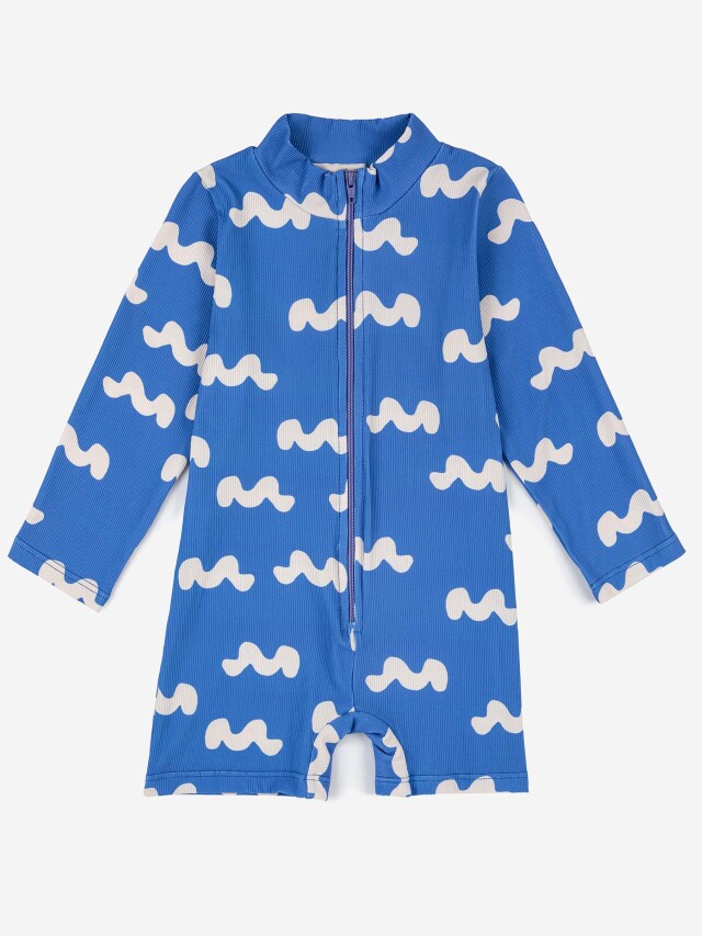 【BOBOCHOSES】Drop2「LIVING IN A SHELL」123AB102 Waves all over swim playsuit/baby