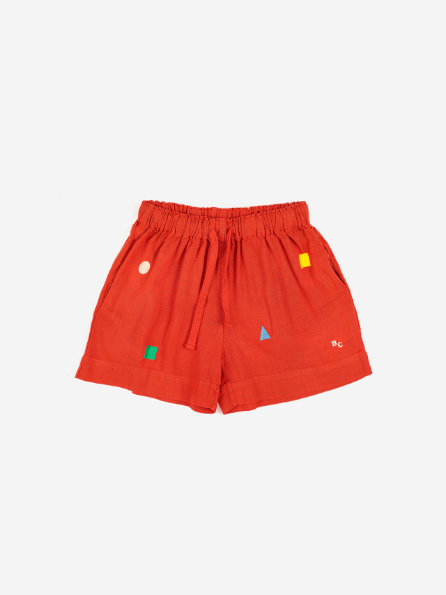 【BOBOCHOSES】Drop1「LIVING IN A SHELL」123AC075 Geometric Shapes woven bermuda shorts/kid