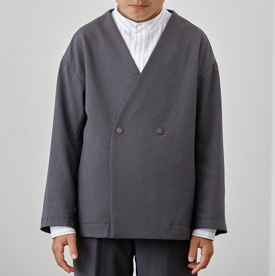 MOUNTEN.】MJ04-1105 polyester canapa jacket/charcoal