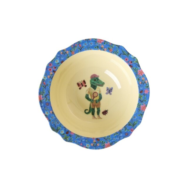 【Nathalie Lete】rice & Nathalie Lete Melamine Vintage Bowl /Blue