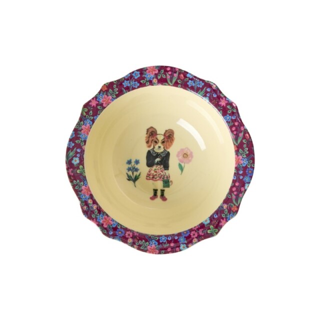 【Nathalie Lete】rice & Nathalie Lete Melamine Vintage Bowl /Bordeaux
