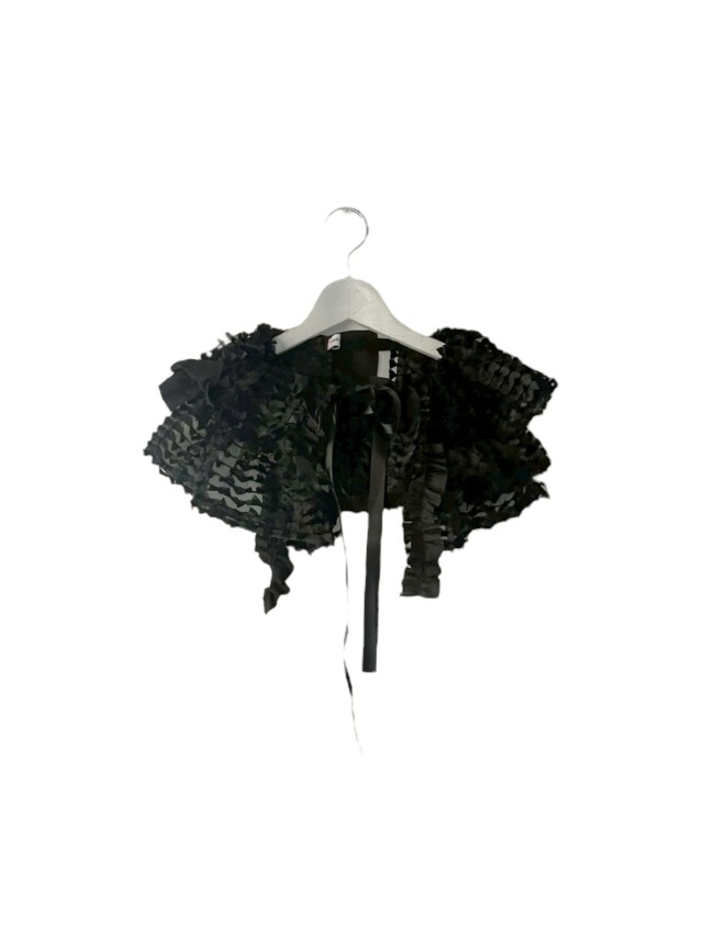 【frankygrow】26SCOL-025 RIBBON ORGANDY DETACHABLE COLLAR/BLACK