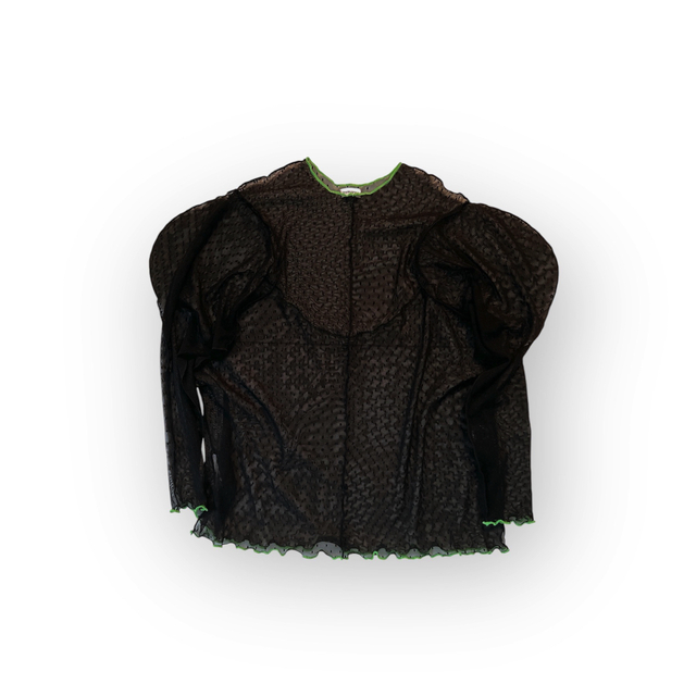 【frankygrow】26SCS-522 DOTS TULLE MELLOW SHEER TOPS/BLACK