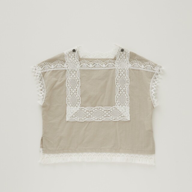 【eLfinFolk】elf-241F47/F48 Cotton lawn Lace Tops/beige