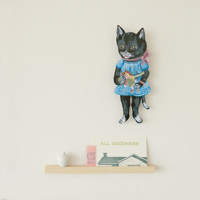 【Nathalie Late】 Diecut clock Black cat