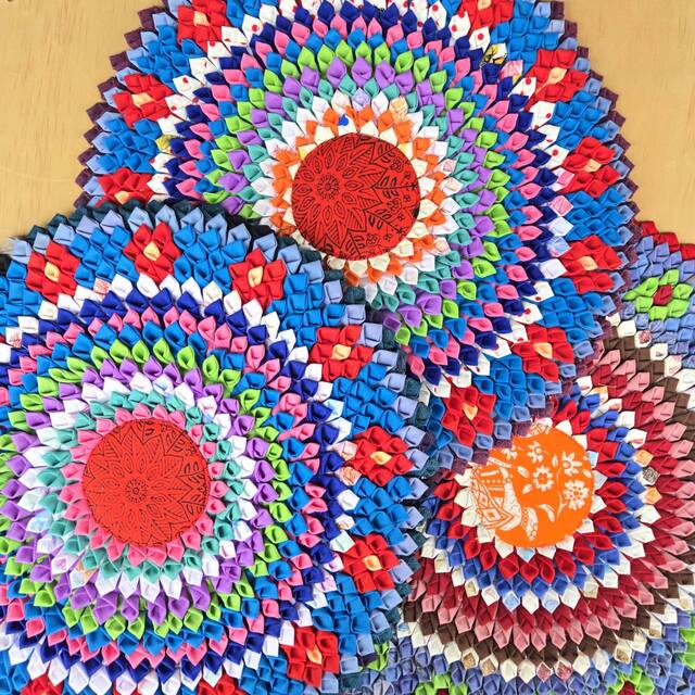 【yao】Recycle mat Circle-M Big Flower