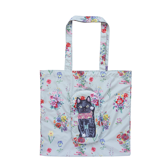 【Nathalie Lete】Face bag Lucky cat-BK
