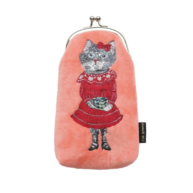 【Nathalie Late】Long Purse Gray cat