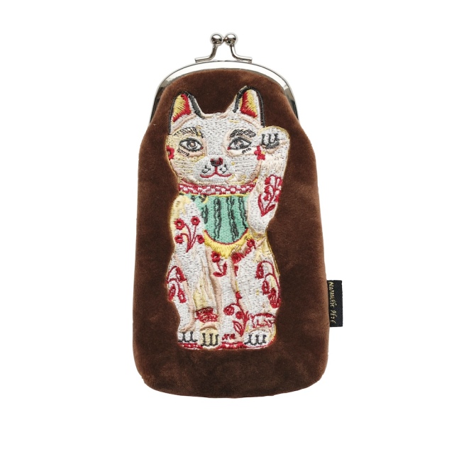 【Nathalie Late】Long Purse Lucky cat WH