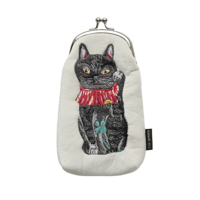 【Nathalie Late】Long Purse Lucky cat BK