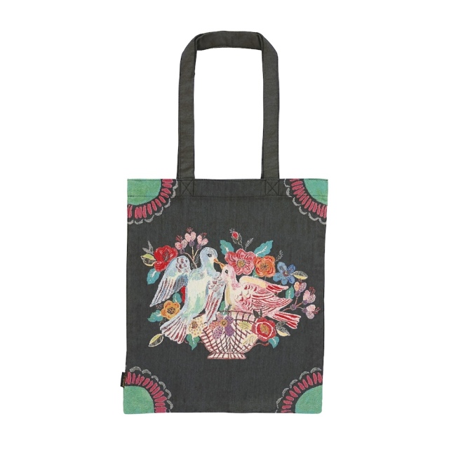 【Nathalie Lete】Rectangle tote bag Two Birds