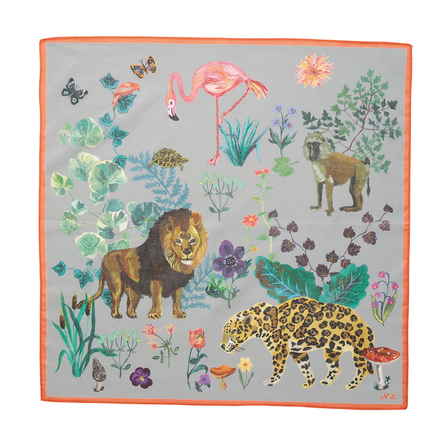 【Nathalie Lete】Handkerchief Jungle-Gray
