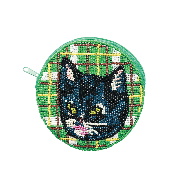 【Nathalie Lete】Beads pouch Black cat