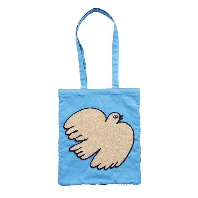 【Olya】 Fluffy Rectangle tote bag Bird