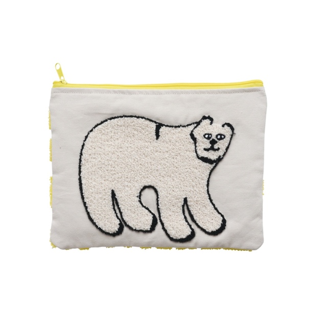 【Olya】 Fluffy Flat Pouch Polar bear