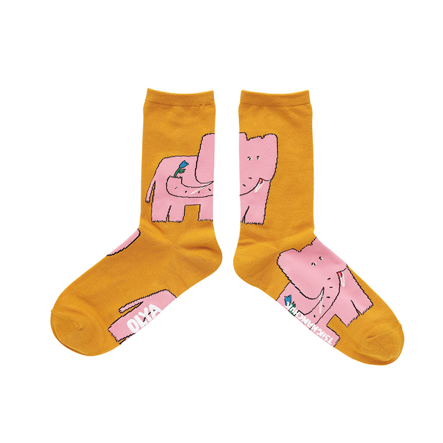 【Olya】Socks Elephant