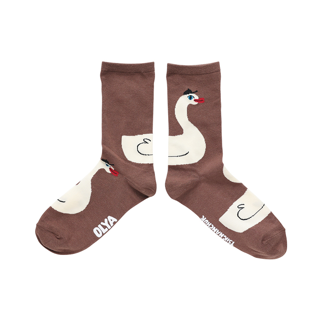 【Olya】Socks Swan
